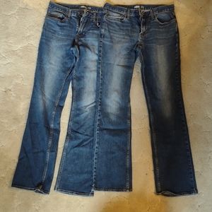 2 pair, men's Old Navy bootcut jeans, size 30x34